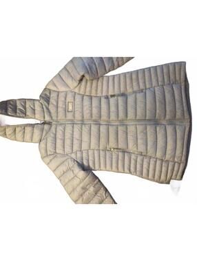 Reebok Women's  Long Puffer Jacket - Light Gray, Cozy  XL